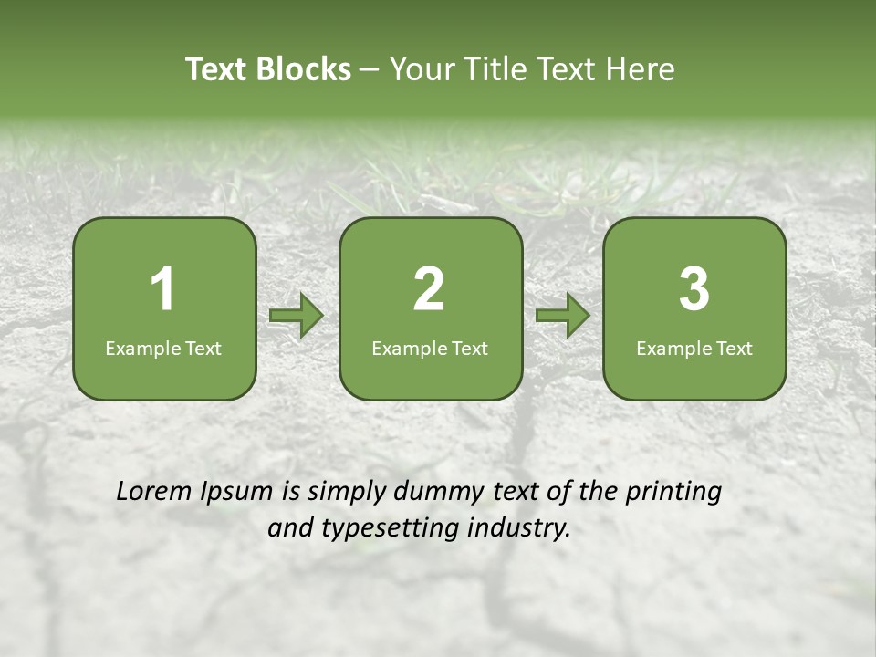 A Field Of Grass With Dirt And Grass Growing Out Of It PowerPoint Template