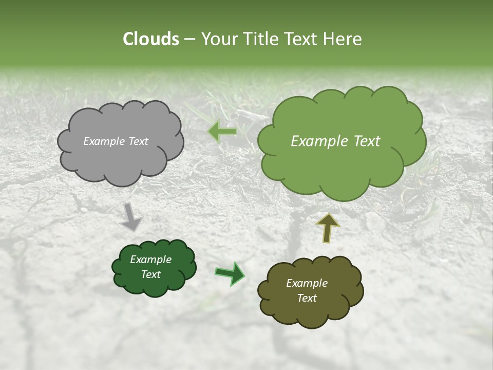 A Field Of Grass With Dirt And Grass Growing Out Of It PowerPoint Template