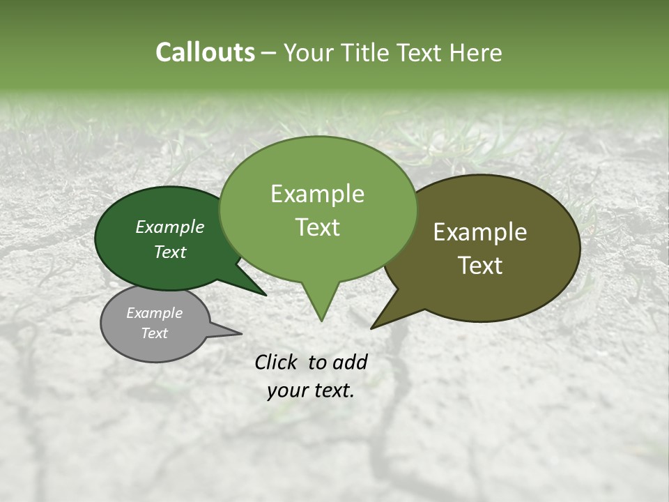 A Field Of Grass With Dirt And Grass Growing Out Of It PowerPoint Template