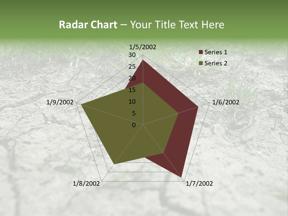 A Field Of Grass With Dirt And Grass Growing Out Of It PowerPoint Template