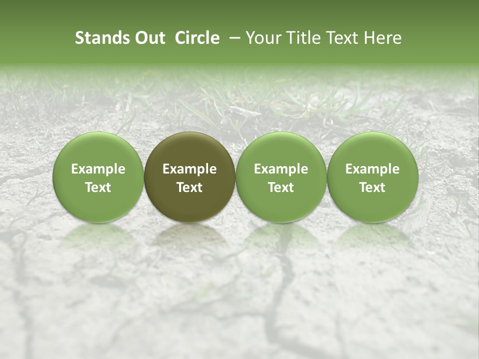 A Field Of Grass With Dirt And Grass Growing Out Of It PowerPoint Template
