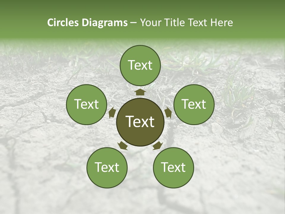 A Field Of Grass With Dirt And Grass Growing Out Of It PowerPoint Template