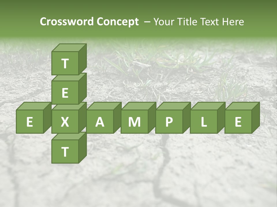 A Field Of Grass With Dirt And Grass Growing Out Of It PowerPoint Template