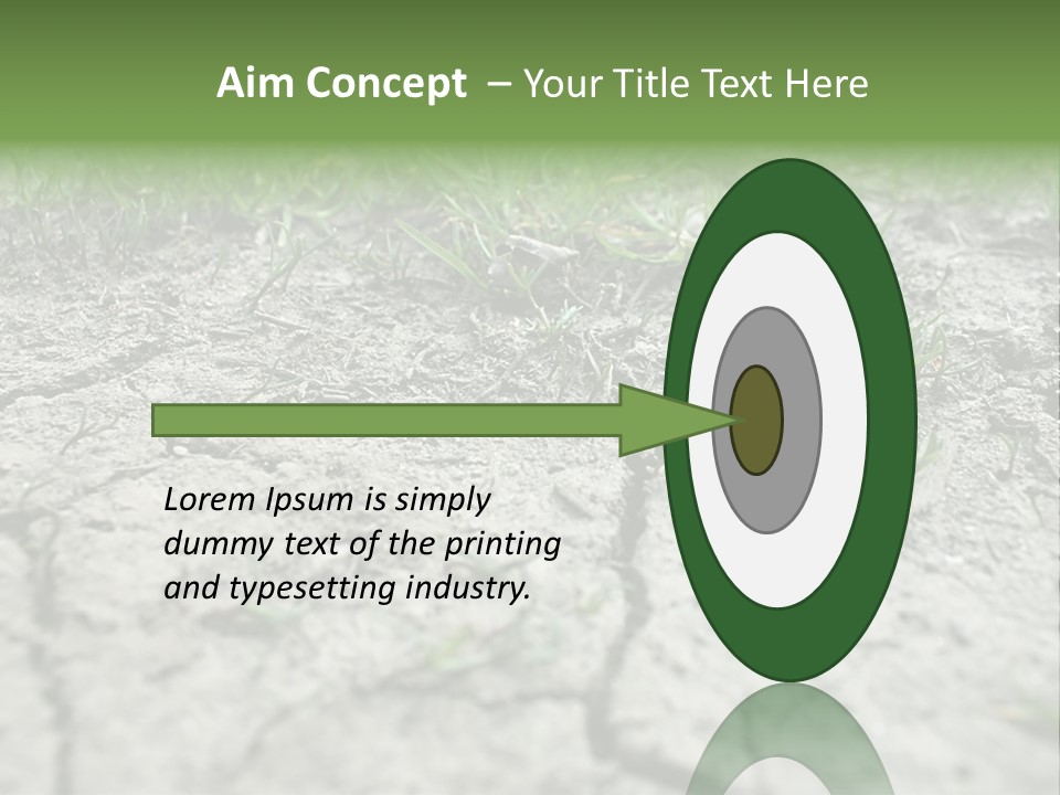 A Field Of Grass With Dirt And Grass Growing Out Of It PowerPoint Template