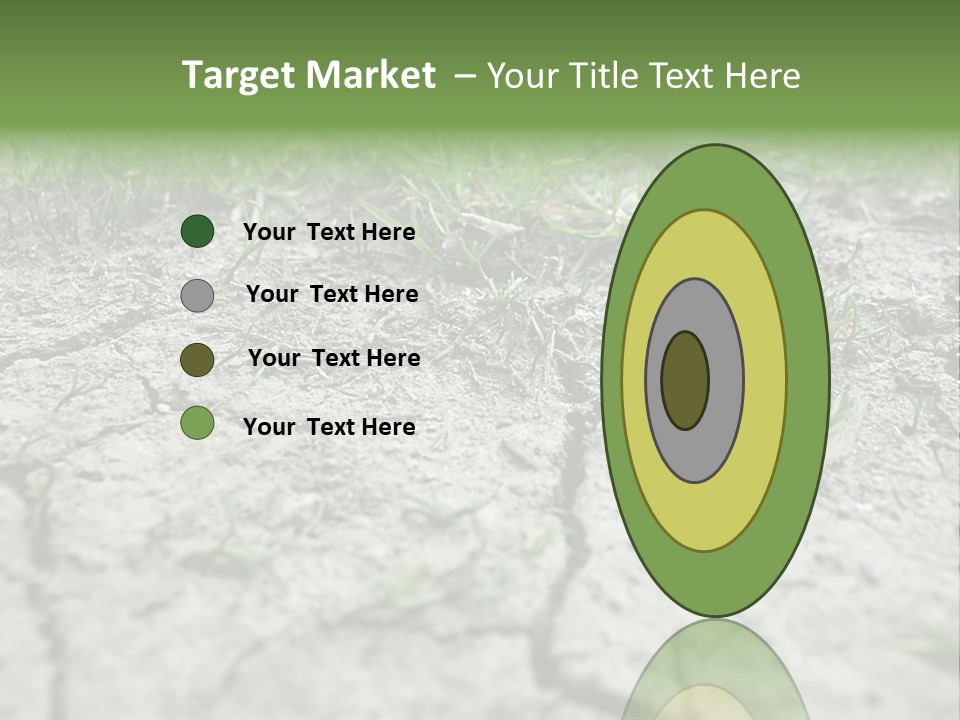 A Field Of Grass With Dirt And Grass Growing Out Of It PowerPoint Template