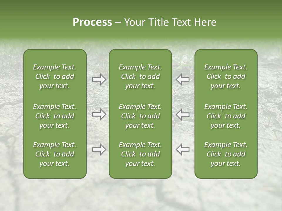 A Field Of Grass With Dirt And Grass Growing Out Of It PowerPoint Template