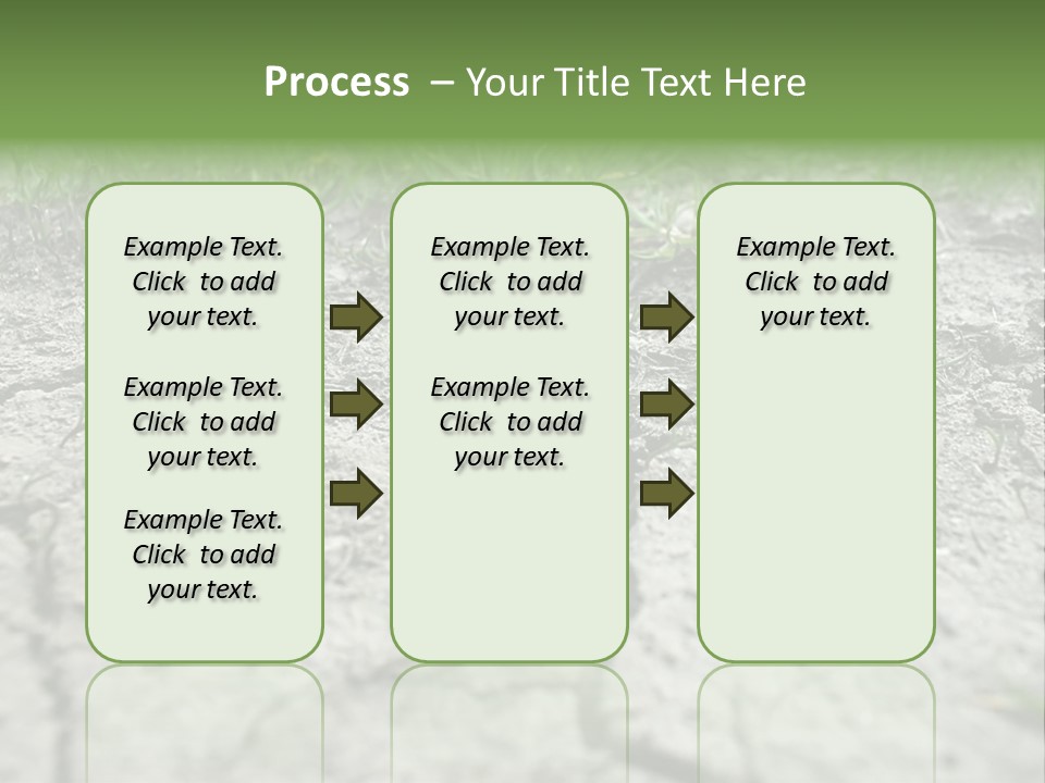 A Field Of Grass With Dirt And Grass Growing Out Of It PowerPoint Template