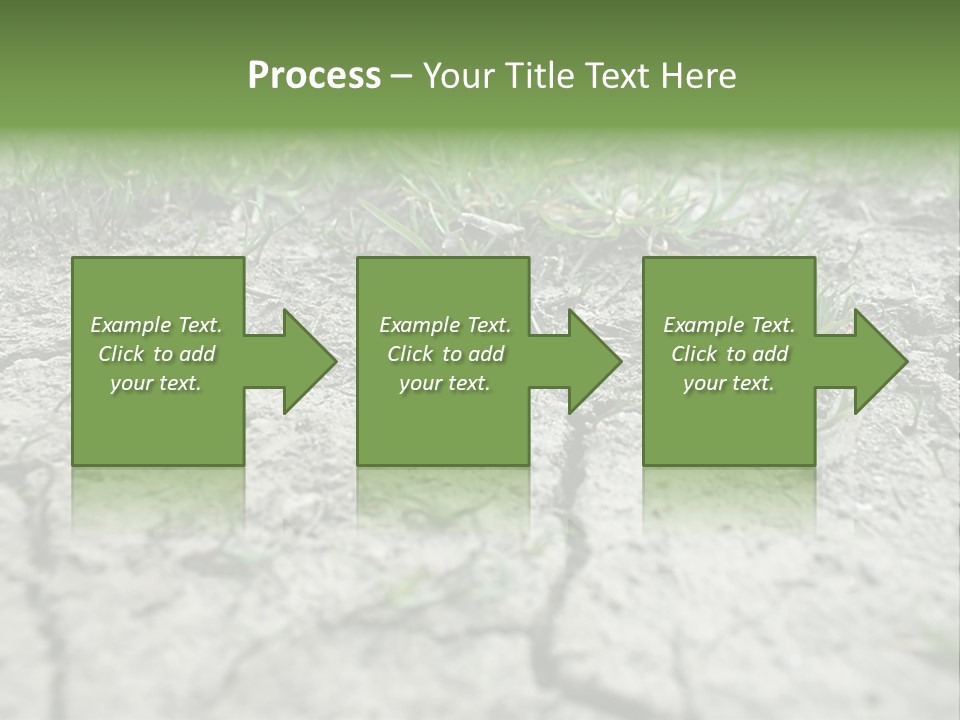 A Field Of Grass With Dirt And Grass Growing Out Of It PowerPoint Template
