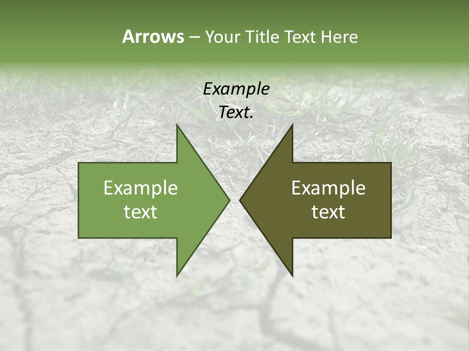 A Field Of Grass With Dirt And Grass Growing Out Of It PowerPoint Template