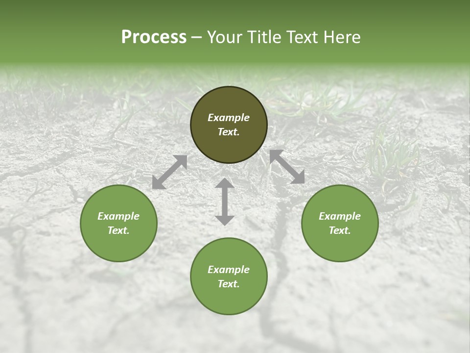 A Field Of Grass With Dirt And Grass Growing Out Of It PowerPoint Template