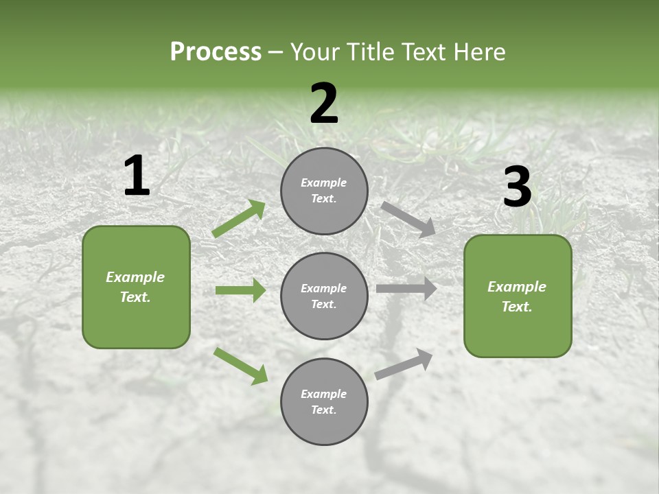 A Field Of Grass With Dirt And Grass Growing Out Of It PowerPoint Template