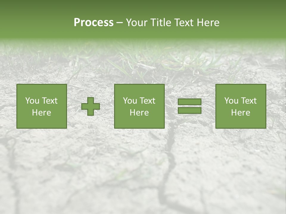 A Field Of Grass With Dirt And Grass Growing Out Of It PowerPoint Template