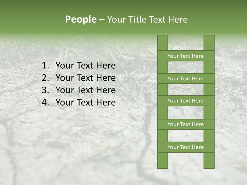 A Field Of Grass With Dirt And Grass Growing Out Of It PowerPoint Template