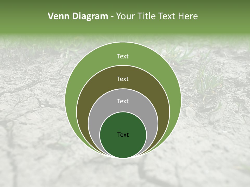 A Field Of Grass With Dirt And Grass Growing Out Of It PowerPoint Template