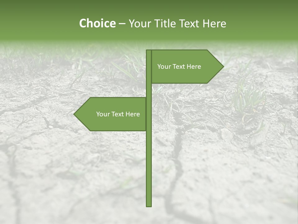 A Field Of Grass With Dirt And Grass Growing Out Of It PowerPoint Template