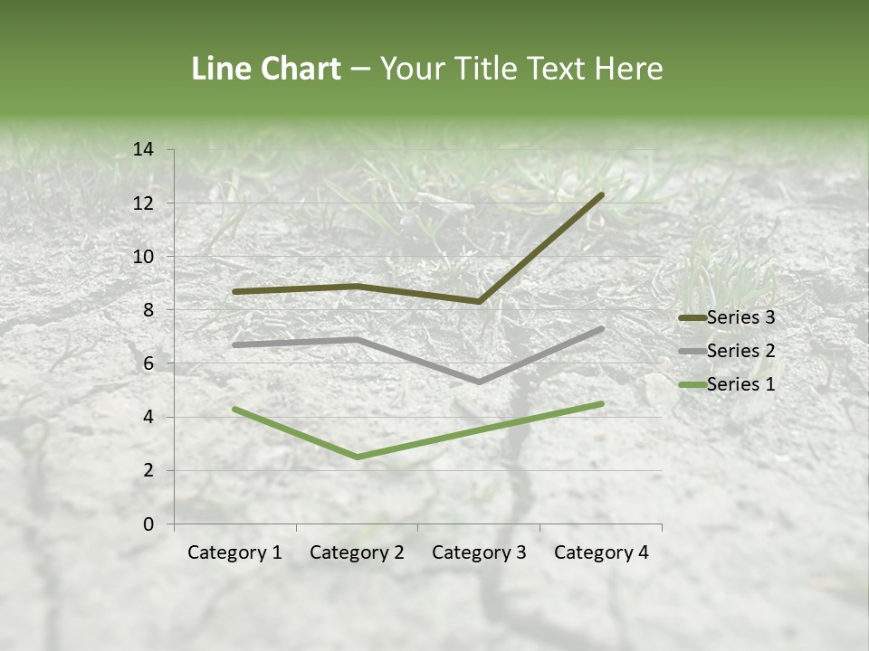 A Field Of Grass With Dirt And Grass Growing Out Of It PowerPoint Template
