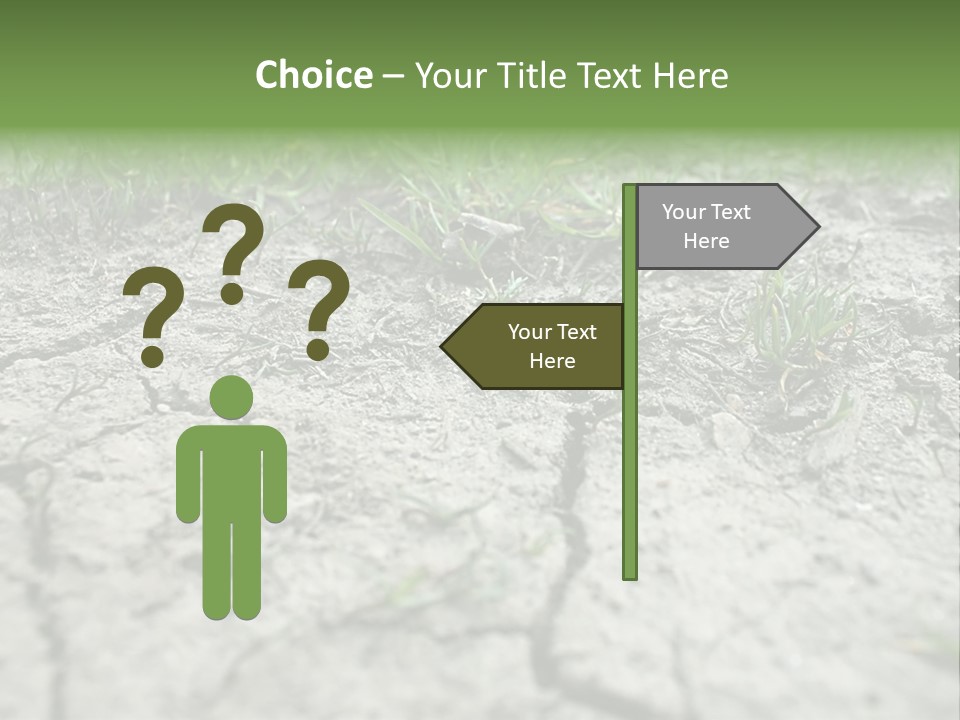 A Field Of Grass With Dirt And Grass Growing Out Of It PowerPoint Template