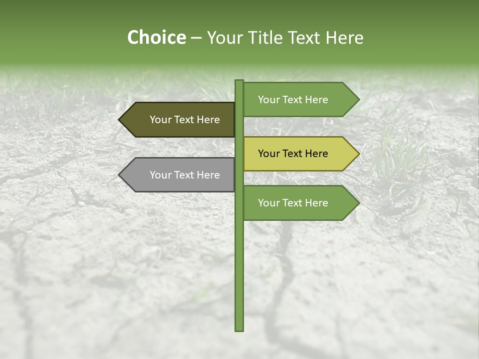 A Field Of Grass With Dirt And Grass Growing Out Of It PowerPoint Template