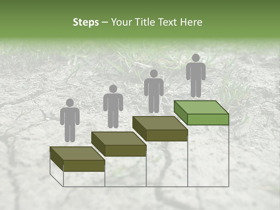 A Field Of Grass With Dirt And Grass Growing Out Of It PowerPoint Template