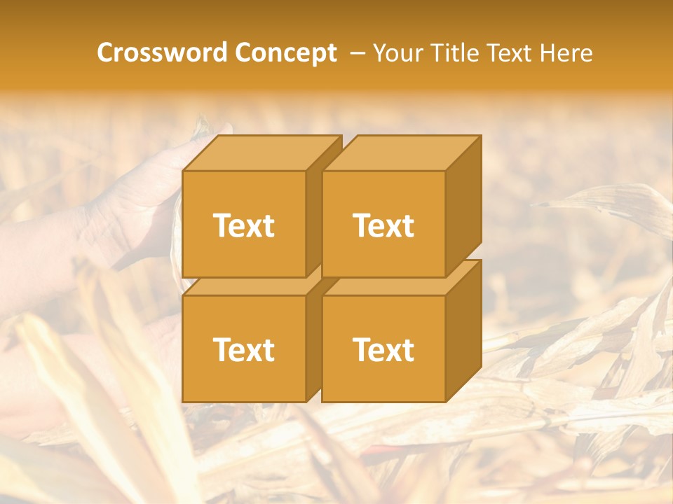 Worker Grain Holding PowerPoint Template