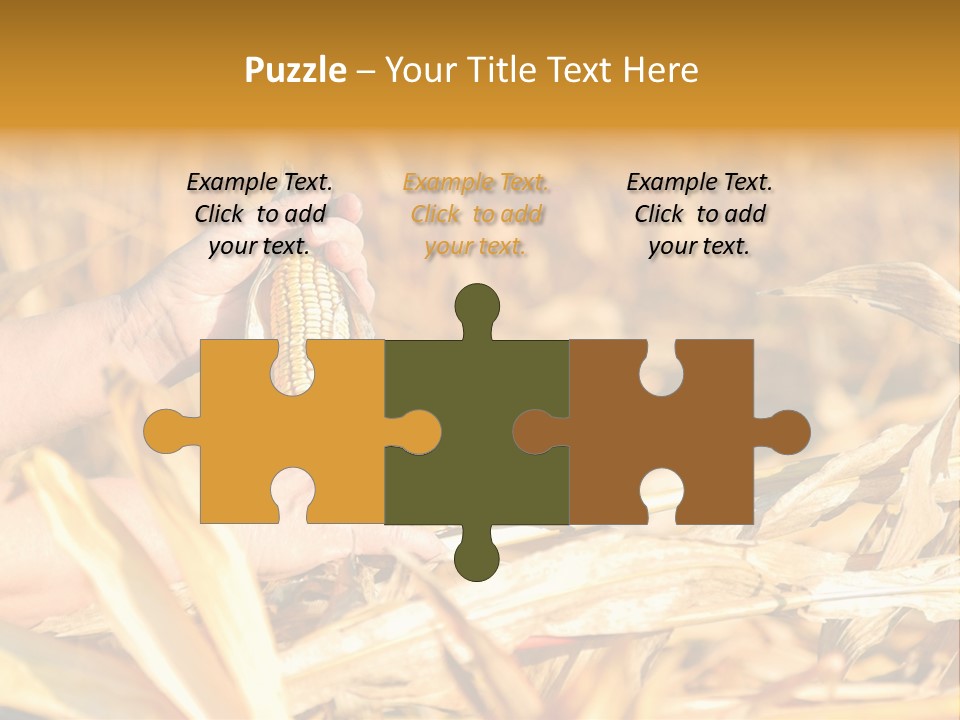 Worker Grain Holding PowerPoint Template