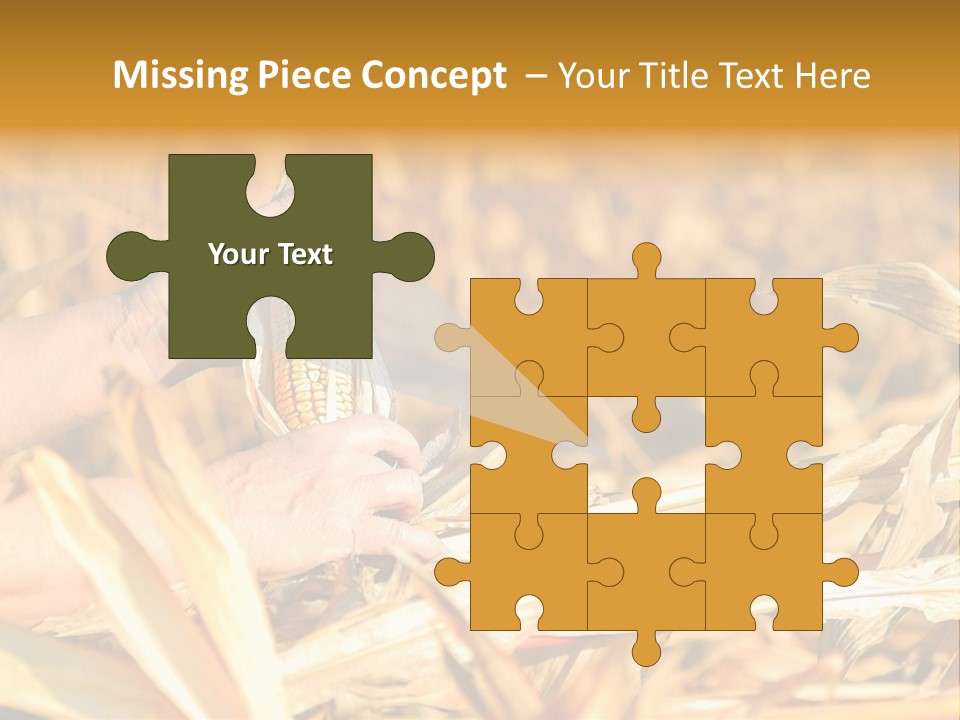 Worker Grain Holding PowerPoint Template