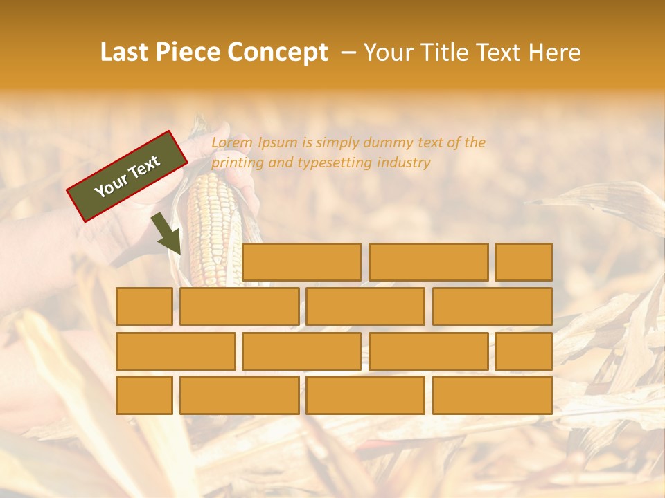 Worker Grain Holding PowerPoint Template