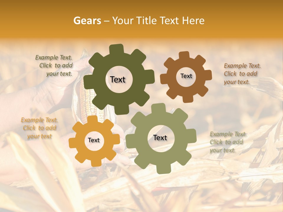 Worker Grain Holding PowerPoint Template