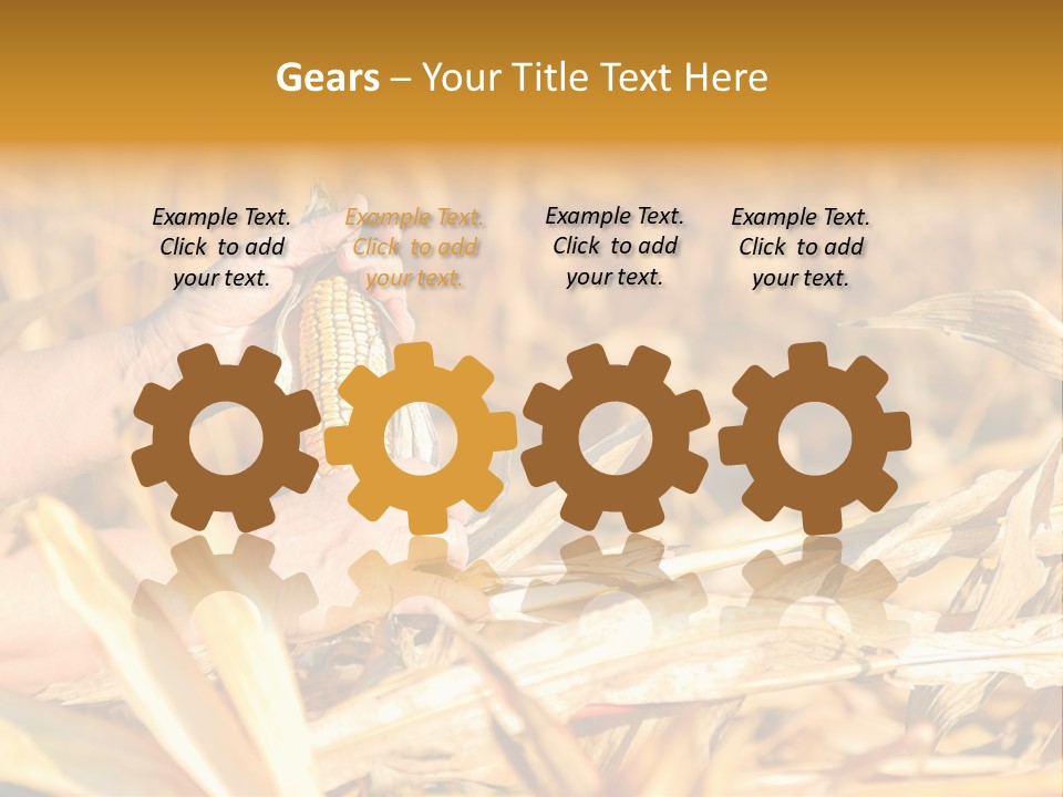 Worker Grain Holding PowerPoint Template