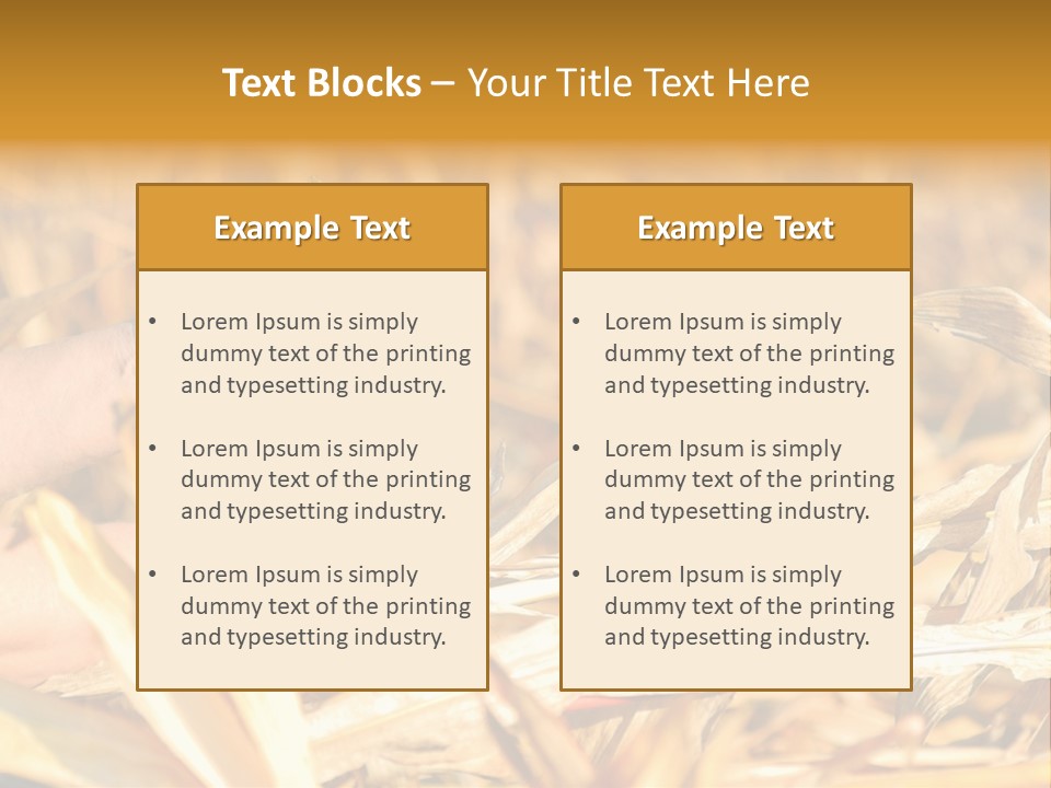Worker Grain Holding PowerPoint Template