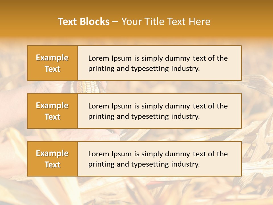 Worker Grain Holding PowerPoint Template