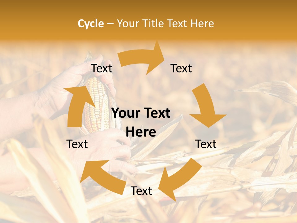 Worker Grain Holding PowerPoint Template