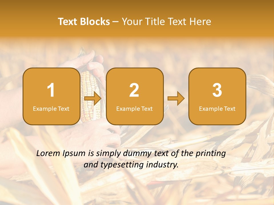Worker Grain Holding PowerPoint Template