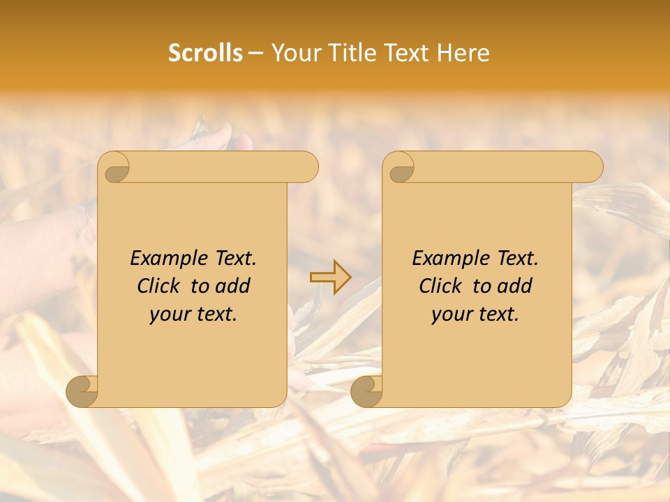 Worker Grain Holding PowerPoint Template