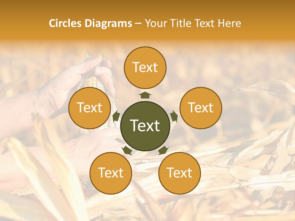 Worker Grain Holding PowerPoint Template