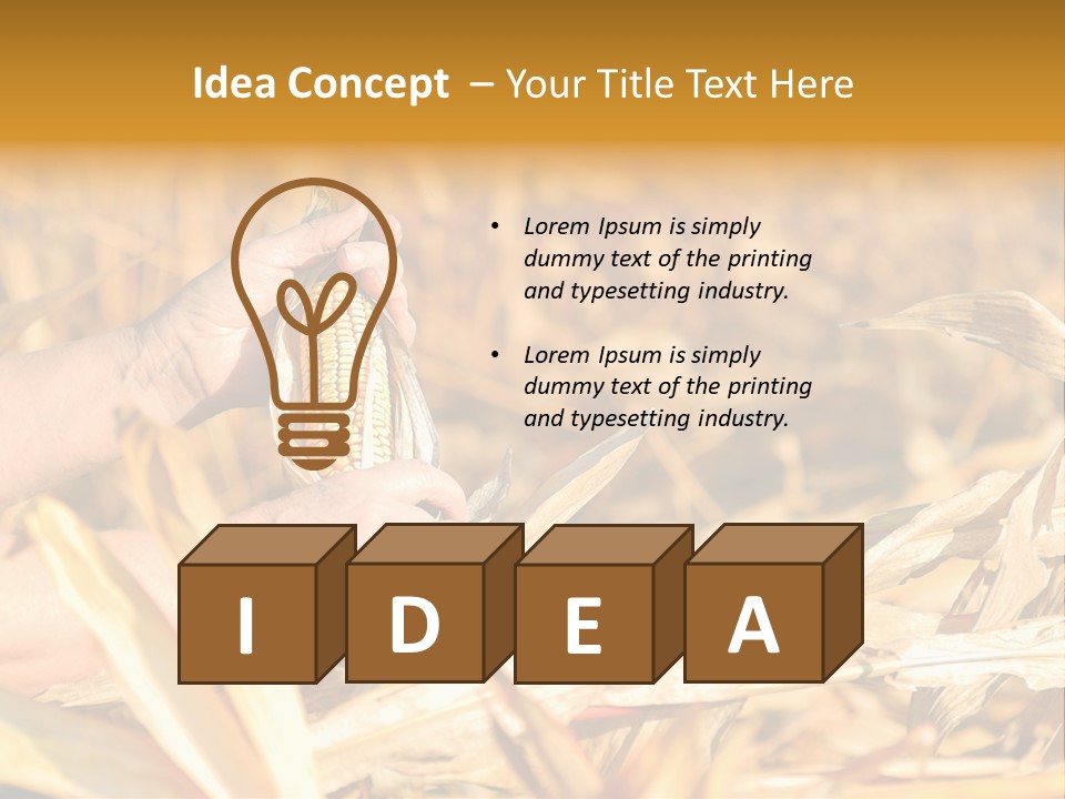 Worker Grain Holding PowerPoint Template