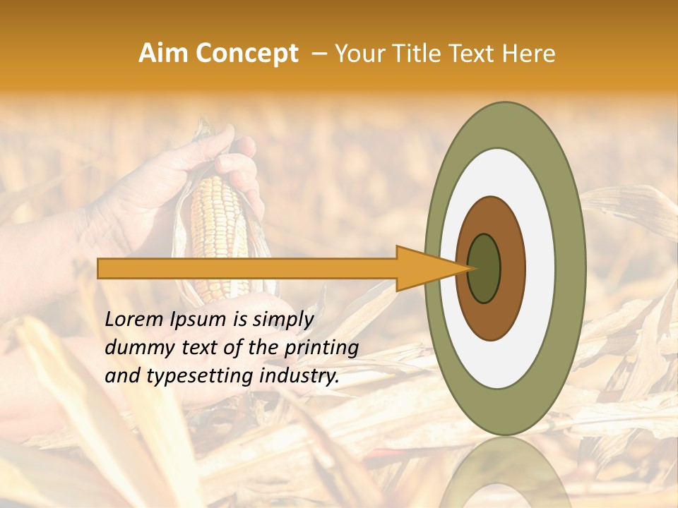 Worker Grain Holding PowerPoint Template