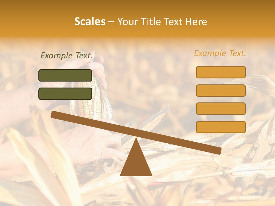 Worker Grain Holding PowerPoint Template