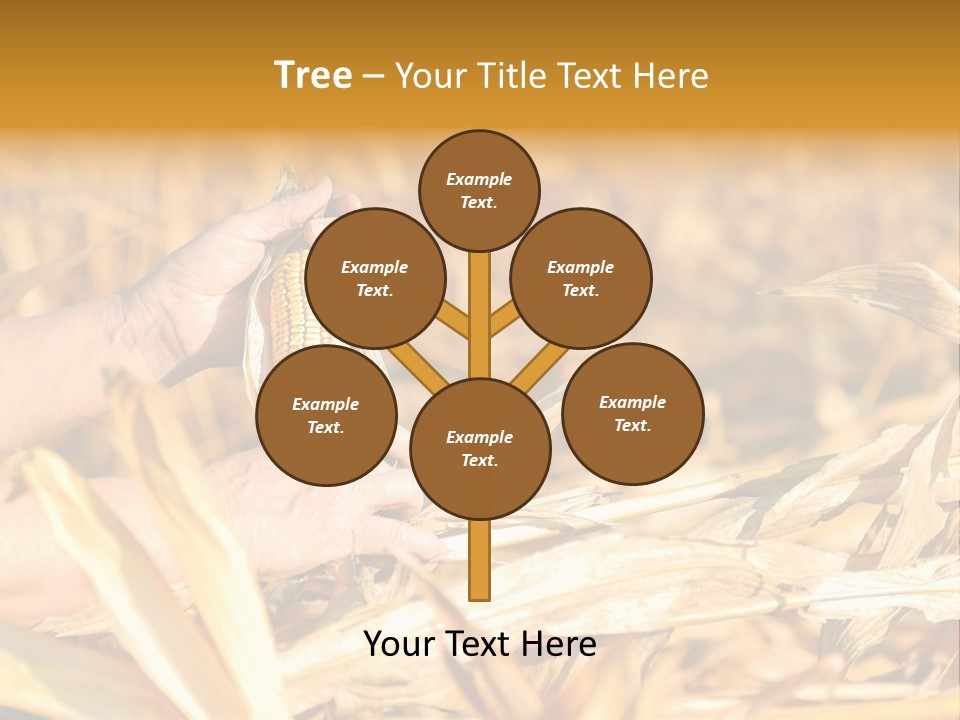 Worker Grain Holding PowerPoint Template