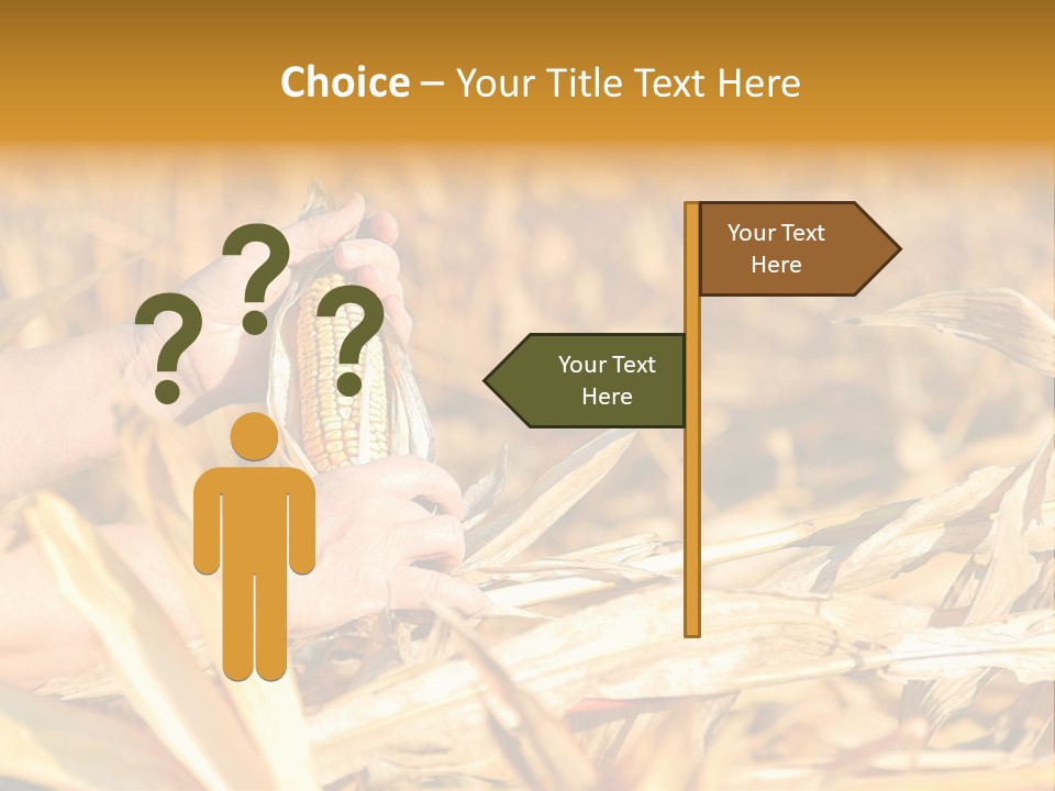 Worker Grain Holding PowerPoint Template