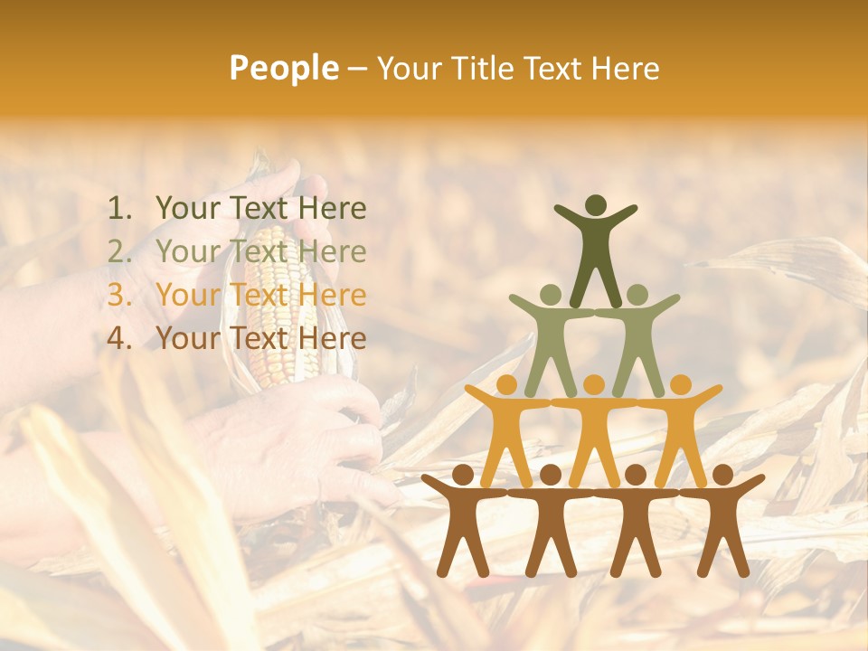 Worker Grain Holding PowerPoint Template