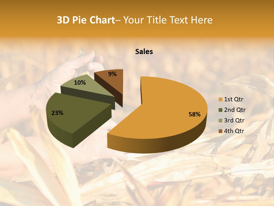 Worker Grain Holding PowerPoint Template