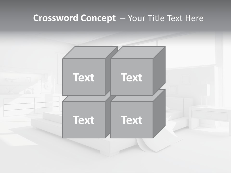 Contemporary Interior Bedroom PowerPoint Template