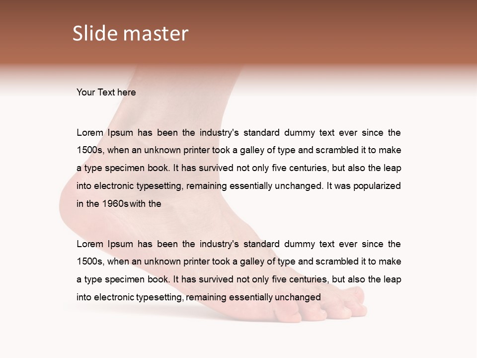 Body Clean Barefooted PowerPoint Template