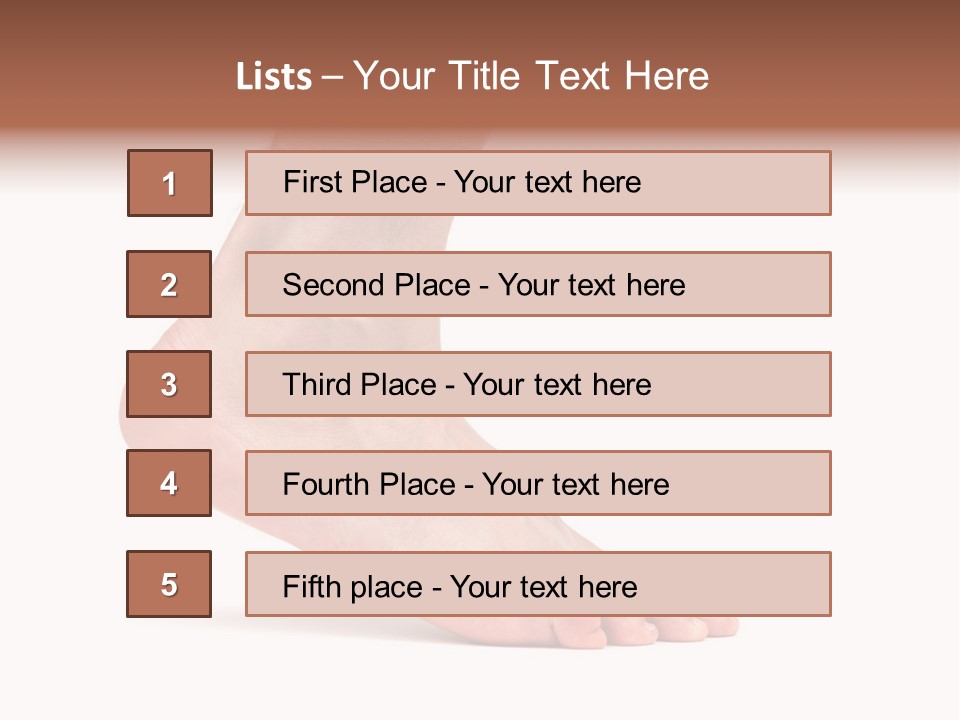 Body Clean Barefooted PowerPoint Template