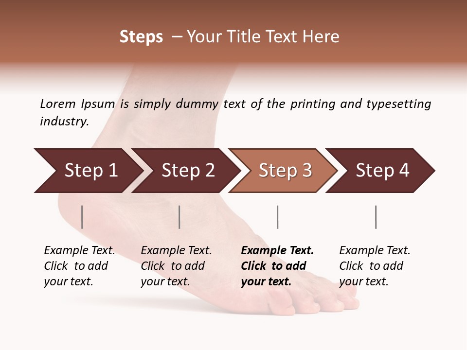 Body Clean Barefooted PowerPoint Template