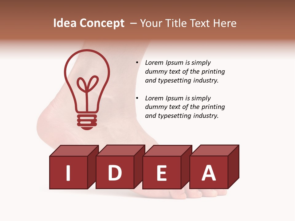 Body Clean Barefooted PowerPoint Template