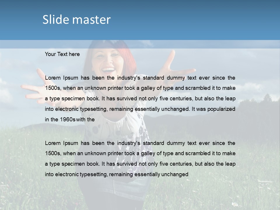 Clouds Big Happiness PowerPoint Template