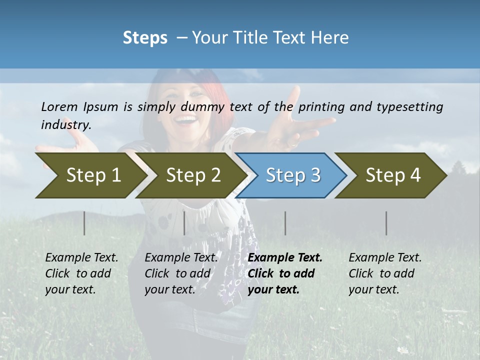 Clouds Big Happiness PowerPoint Template