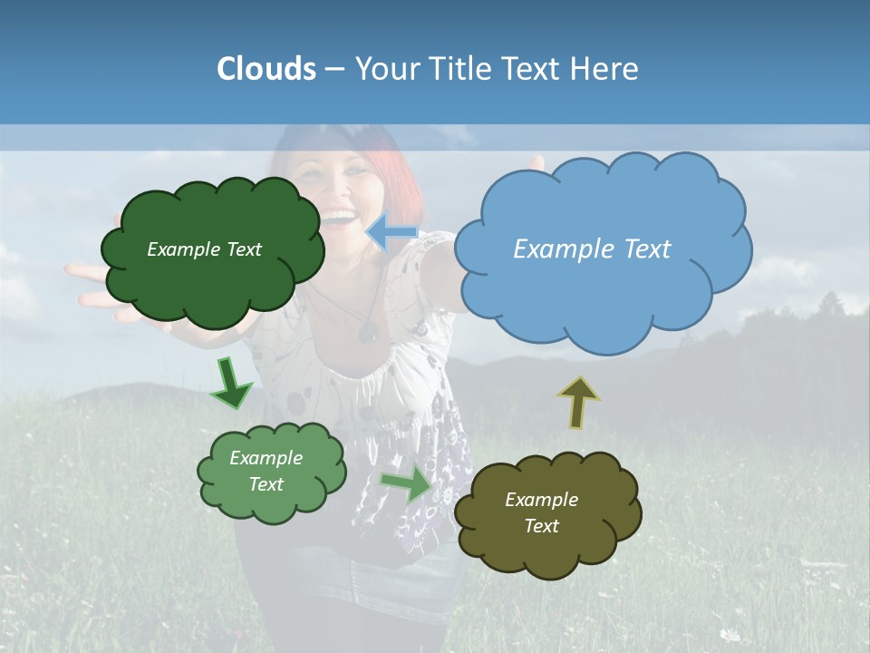 Clouds Big Happiness PowerPoint Template